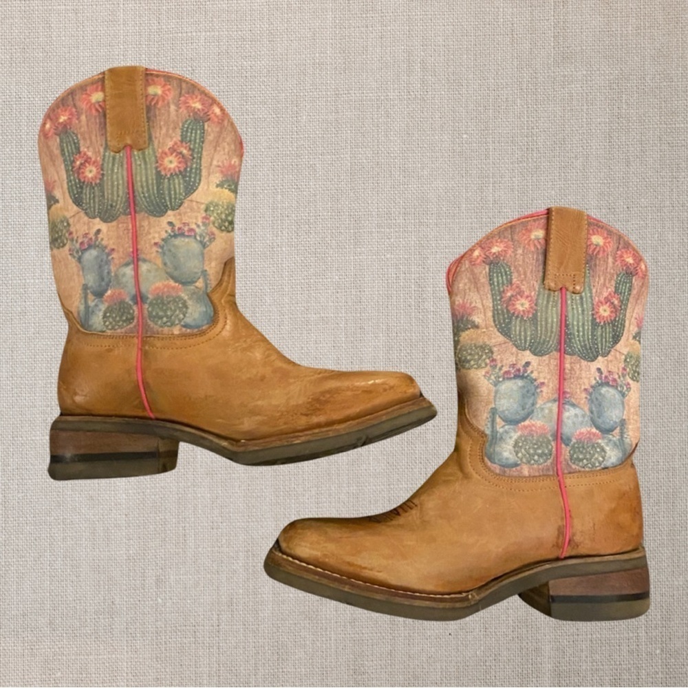 ROPER Big Girls Prickly Cactus Cowboy Boots - Picture 2 of 12